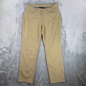 Under Armour Loose Fit Golf Pants Men's 34x32 Khaki Tan Performance Trousers